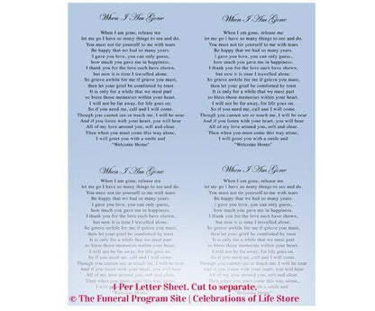 Devout Small Memorial Card Template - The Funeral Program Site