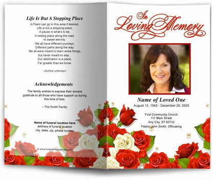 Diva Funeral Program Template - The Funeral Program Site