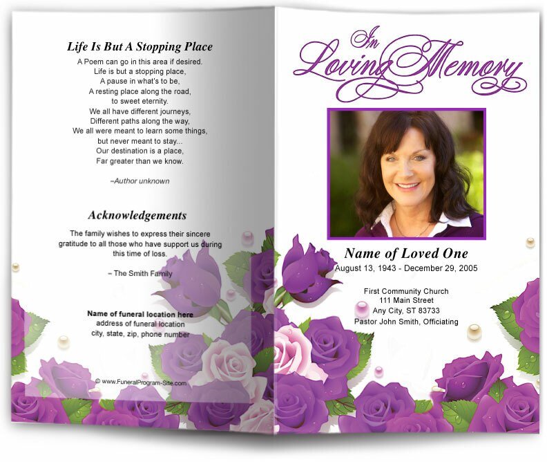 Diva Funeral Program Template - The Funeral Program Site