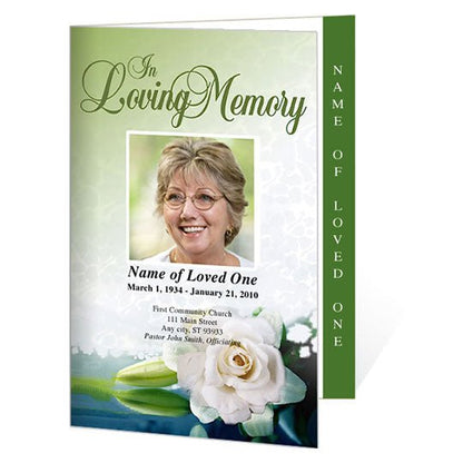 Divine 4 - Sided Graduated Funeral Program Template - The Funeral Program Site