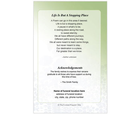 Divine 4 - Sided Graduated Funeral Program Template - The Funeral Program Site