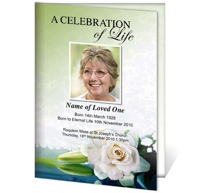 Divine A4 Funeral Order of Service Template - The Funeral Program Site