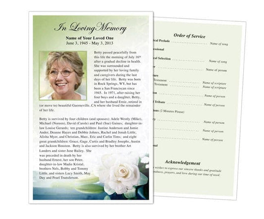 Divine Funeral Flyer Template - The Funeral Program Site