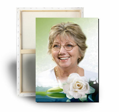 Divine Memorial Portrait Canvas Print - The Funeral Program Site