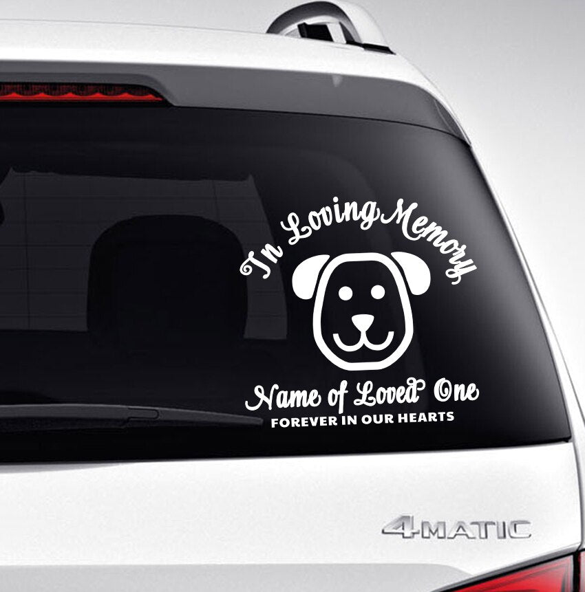 Dog In Loving Memory Car Decal - The Funeral Program Site