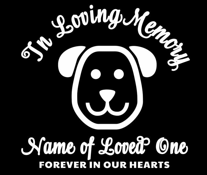 Dog In Loving Memory Car Decal - The Funeral Program Site