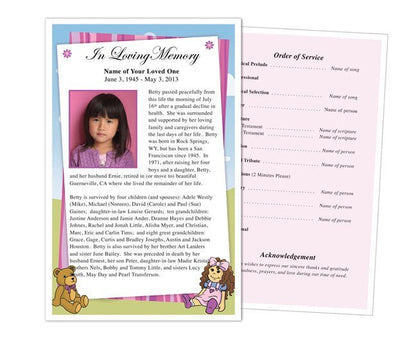 Doll Funeral Flyer Template - The Funeral Program Site