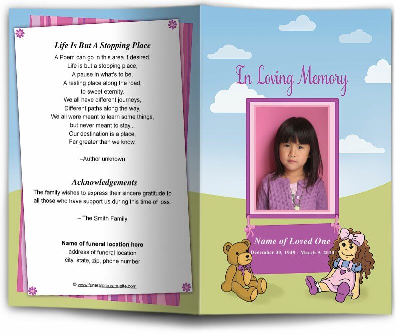 Doll Funeral Program Template - The Funeral Program Site