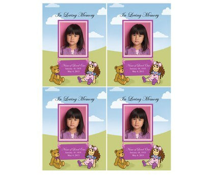 Doll Small Memorial Card Template - The Funeral Program Site