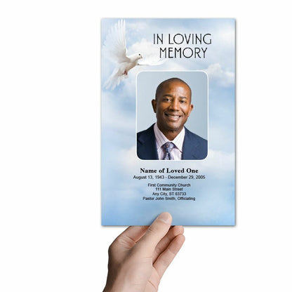 Dove of Peace Funeral Program Template - The Funeral Program Site