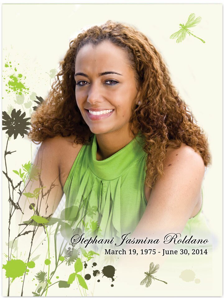 Dragonfly Funeral Poster Memorial Portrait - The Funeral Program Site