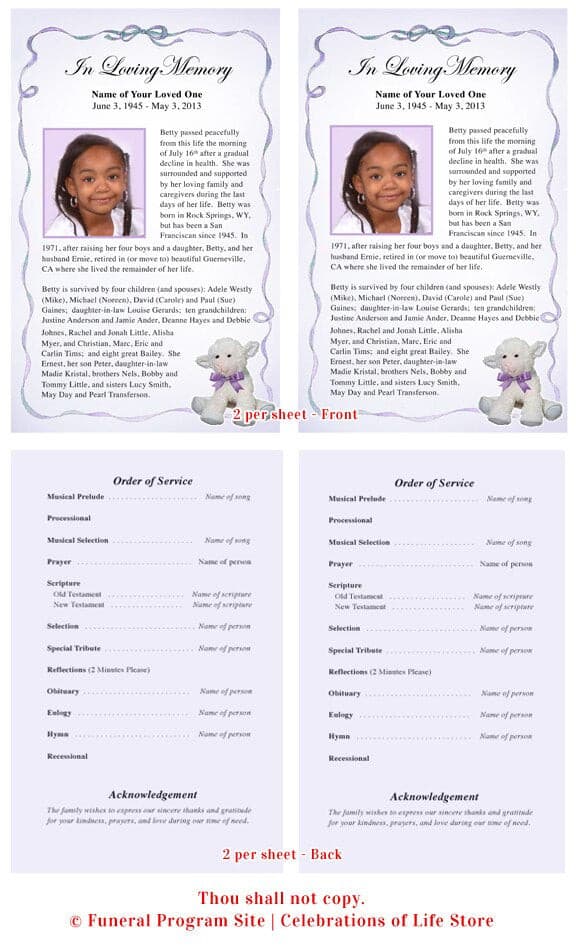 Dreamstime Funeral Flyer Template - The Funeral Program Site