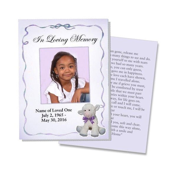 Dreamstime Small Memorial Card Template - The Funeral Program Site