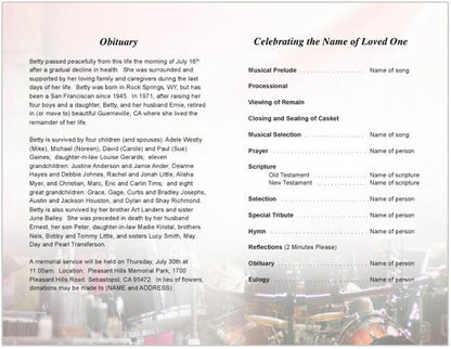 Drums Funeral Program Template - The Funeral Program Site