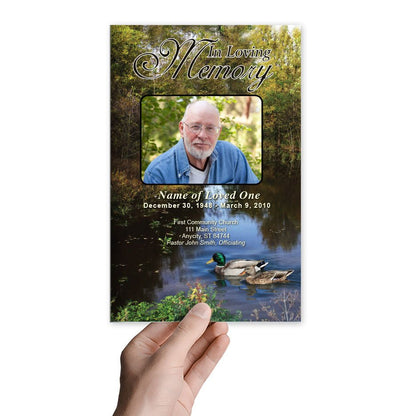 Duck Pond Funeral Program Template - The Funeral Program Site