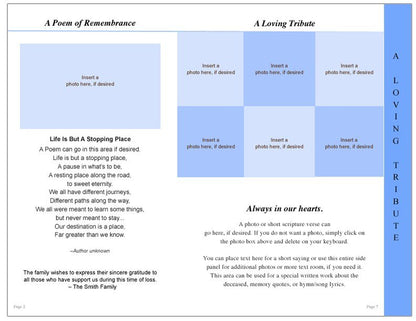 Dusk 8 - Sided Graduated Funeral Program Template - The Funeral Program Site