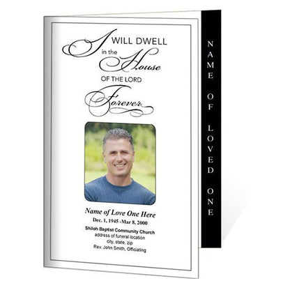 Dwell 4 - Sided Graduated Funeral Program Template - The Funeral Program Site