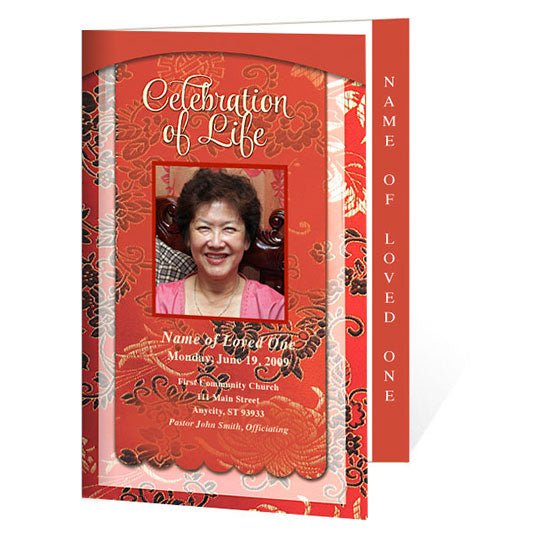 Dynasty 4 - Sided Graduated Funeral Program Template - The Funeral Program Site