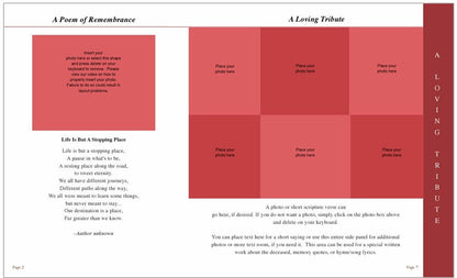 Elegance 8 - Sided Graduated Funeral Program Template - The Funeral Program Site