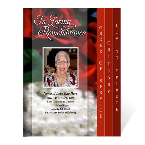 Elegance 8 - Sided Graduated Funeral Program Template - The Funeral Program Site