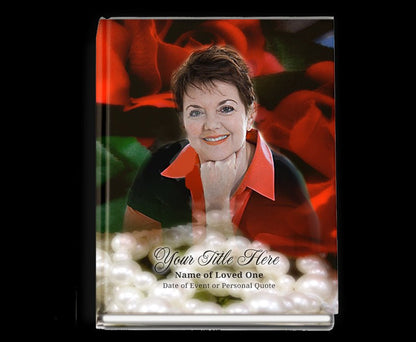 Elegance Perfect Bind Memorial Funeral Guest Book - The Funeral Program Site