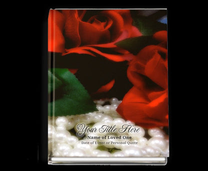 Elegance Perfect Bind Memorial Funeral Guest Book - The Funeral Program Site