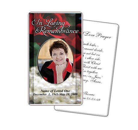 Elegance Prayer Card Template - The Funeral Program Site