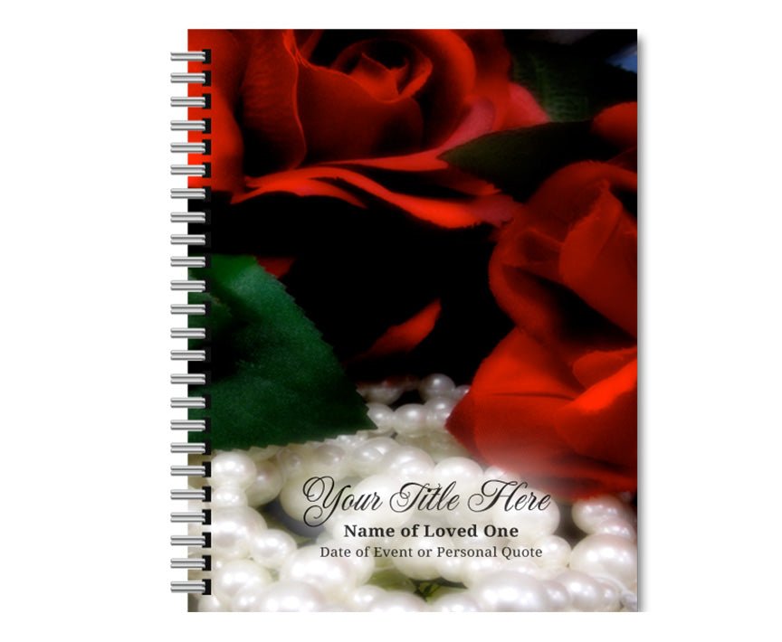 Elegance Spiral Wire Bind Memorial Funeral Guest Book - The Funeral Program Site