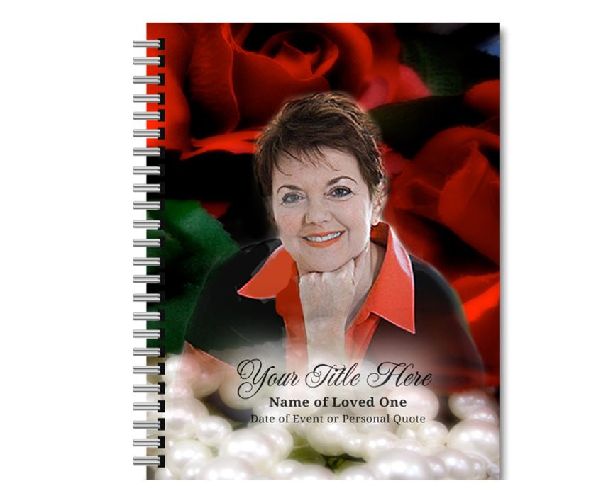 Elegance Spiral Wire Bind Memorial Funeral Guest Book - The Funeral Program Site