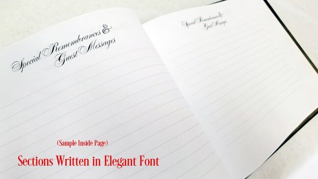 Elegant Name Landscape Funeral Guest Book - The Funeral Program Site