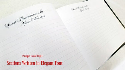 Elegant Name Landscape Funeral Guest Book - The Funeral Program Site