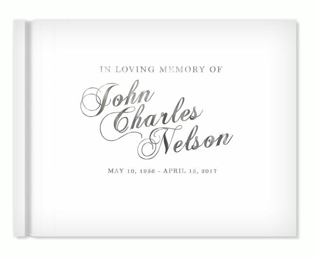 Elegant Name Landscape Funeral Guest Book - The Funeral Program Site