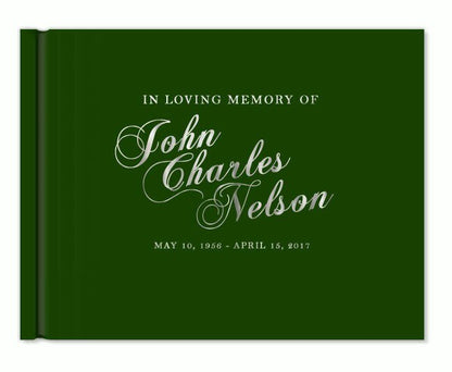 Elegant Name Landscape Funeral Guest Book - The Funeral Program Site