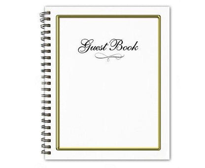 Embassy Spiral Wire Bind Memorial Guest Registry Book - The Funeral Program Site