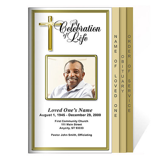 Embassy 8-Sided Graduated Funeral Program Template – The Funeral ...