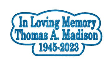 Embroidered Free Form In Loving Memory Patch - The Funeral Program Site