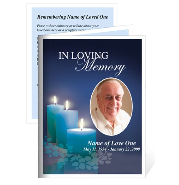 Enlighten Small Memorial Card Template - The Funeral Program Site