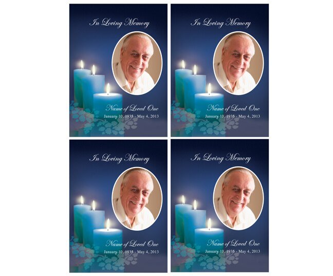 Enlighten Small Memorial Card Template - The Funeral Program Site