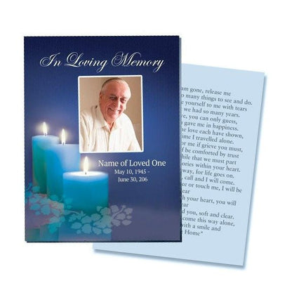 Enlighten Small Memorial Card Template - The Funeral Program Site