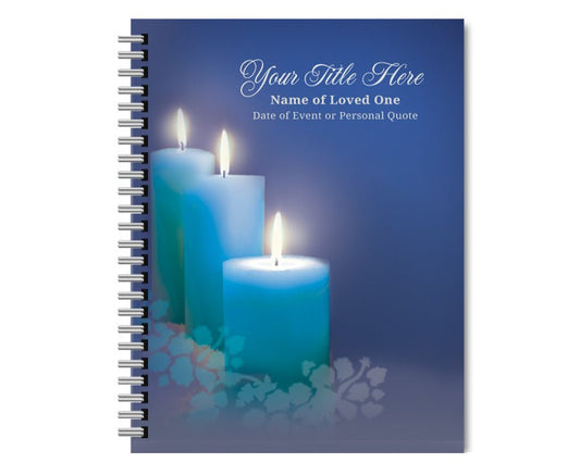 Enlighten Spiral Wire Bind Memorial Funeral Guest Book - The Funeral Program Site