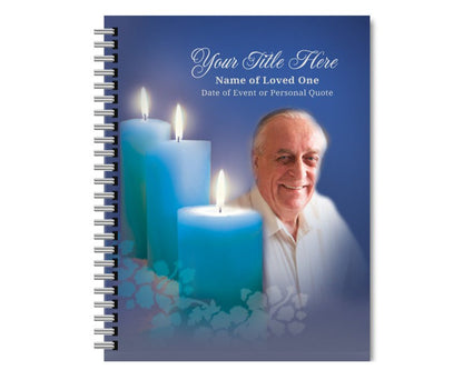 Enlighten Spiral Wire Bind Memorial Funeral Guest Book - The Funeral Program Site