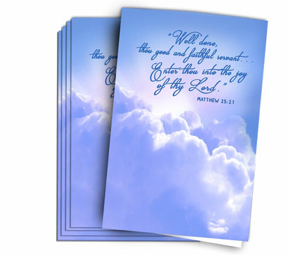 Enter Into Joy Memorial Funeral Program Paper (Pack of 25) - The Funeral Program Site