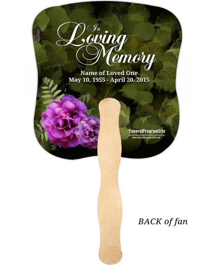 Essence Cardstock Memorial Fan With Wooden Handle (Pack of 10) - The Funeral Program Site