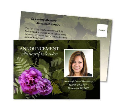 Essence Funeral Announcement Template - The Funeral Program Site