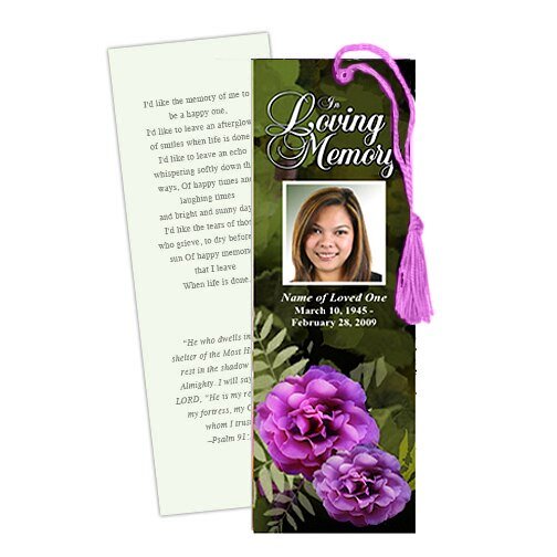 Essence Memorial Bookmark Template - The Funeral Program Site