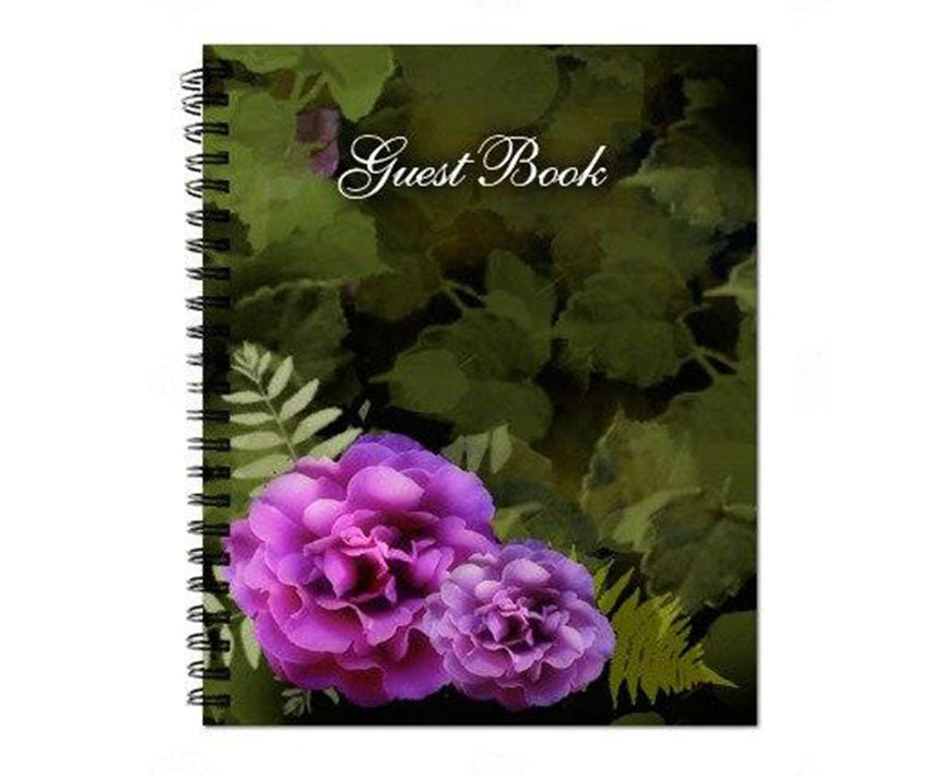 Essence Spiral Wire Bind Memorial Guest Registry Book - The Funeral Program Site