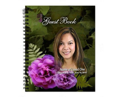 Essence Spiral Wire Bind Memorial Guest Registry Book - The Funeral Program Site