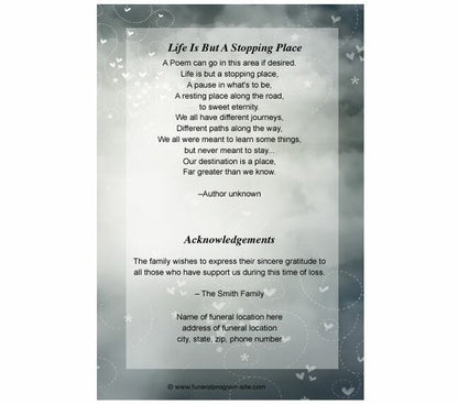 Eternal 4 - Sided Funeral Graduated Program Template - The Funeral Program Site