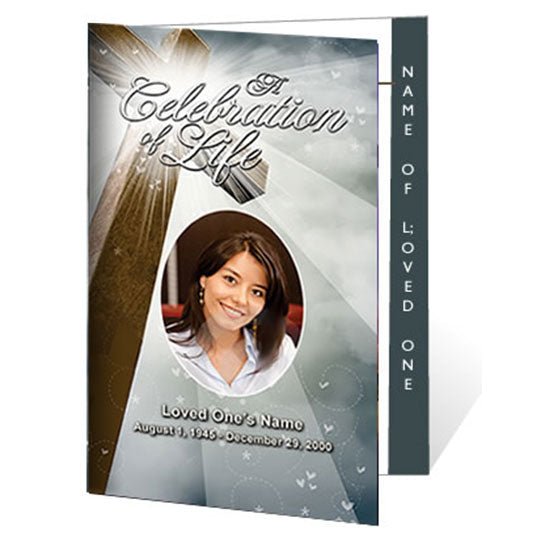 Eternal 4 - Sided Funeral Graduated Program Template - The Funeral Program Site