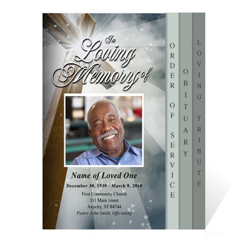 Eternal 8 - Sided Graduated Funeral Program Template - The Funeral Program Site